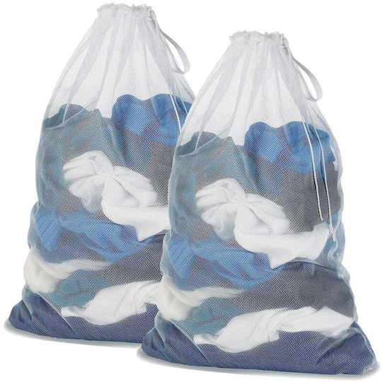 Perlerare - Laundry Bag - Washing Nets Laundry Bag-Laundry Bags to Protect Machine Washing Clothes - Set of 2 - White