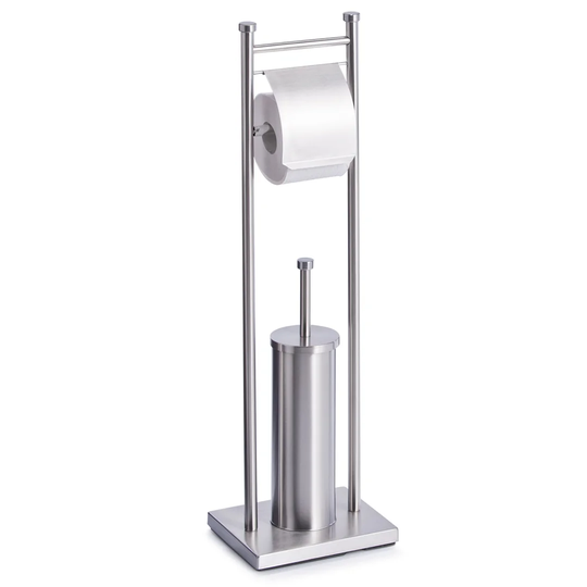 Keeso Freestanding Toilet Roll & Brush Holder