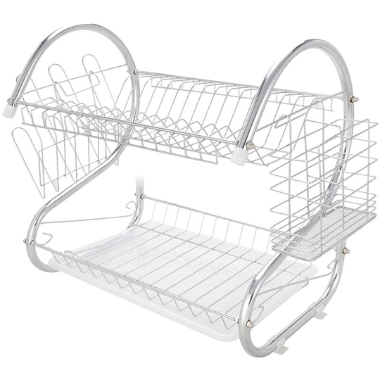 Kitchen Dish Cup Drying Rack Drainer Dryer Tray Cutlery Holder Organizer