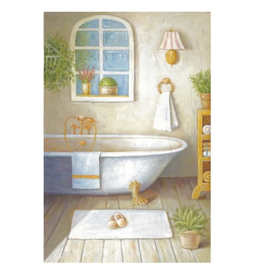 Bathtub - Unframed Painting Print on Canvas