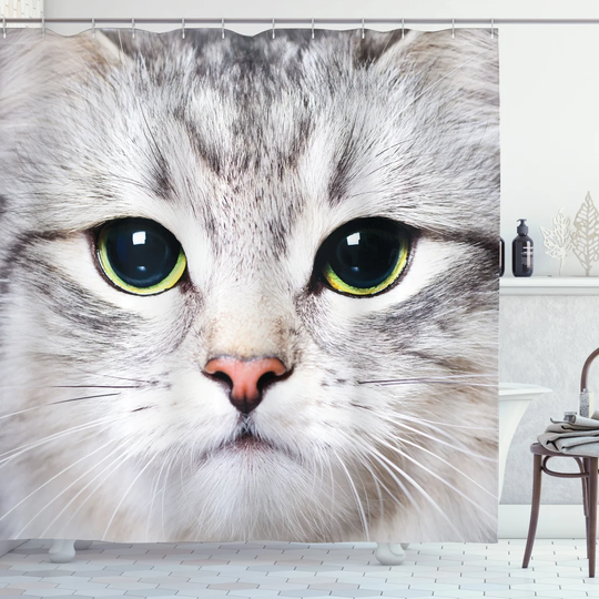 Azyan Polyester Shower Curtain Set