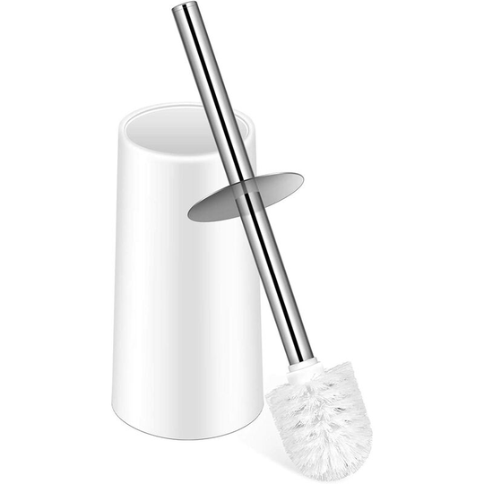 Toilet brush and holder, toilet brush with stainless steel handle Hidden toilet brush Durable bristles for cleaning toilet