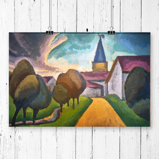 'The Entrance to the Village' by Roger de la Fresnaye Painting Print