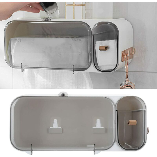 Toilet paper holder, toilet paper dispenser, toilet holder, bathroom accessories for room decor (white square)