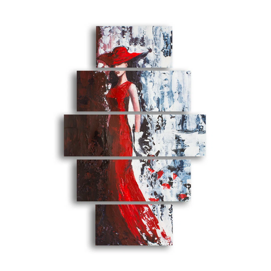 Women - 5 Piece Unframed Painting Set on MDF