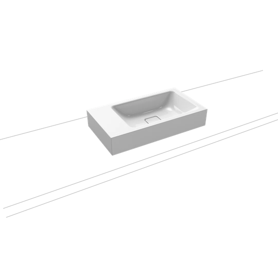 Black Steel Enamel Rectangular Inset Basin Bathroom Sink