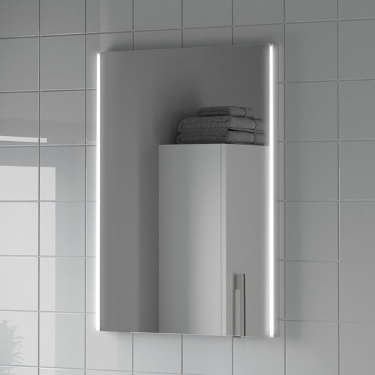 Bathroom led Illuminated Luxury Mirror Battery Power Modern IP44 500x700mm - Silver