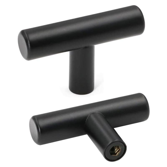 Kitchen Cupboard Knobs Black Drawer Knobs 5 Pack - Modern Cupboard Knobs Black Cabinet Knobs Hardware Cabinet Single Hole,