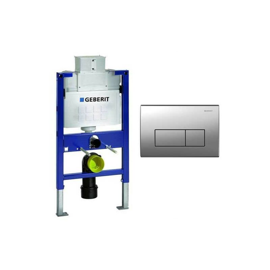 Geberit - Duofix 0.82m wc Toilet Frame UP320 Kappa Cistern + KAPPA50 S/Steel Flush