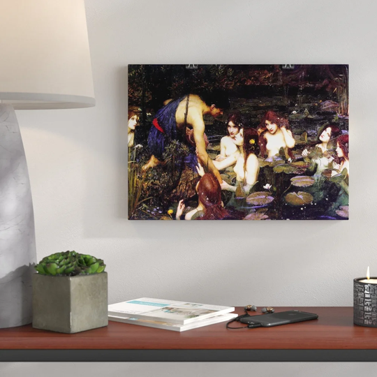 'Hylas and the Nymphs' by John William Waterhouse Painting Print