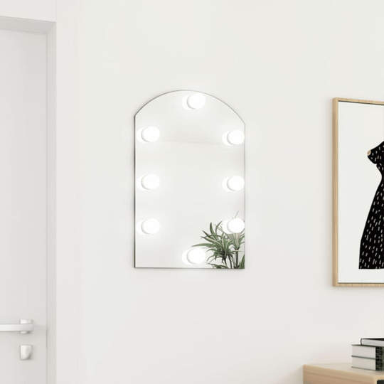 Mirror with led Lights 60x40 cm Glass Arch
