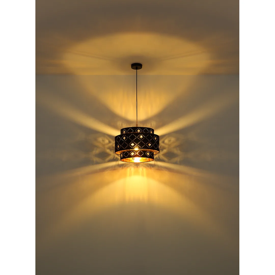 Irvington 1 - Light Geometric Drum Pendant