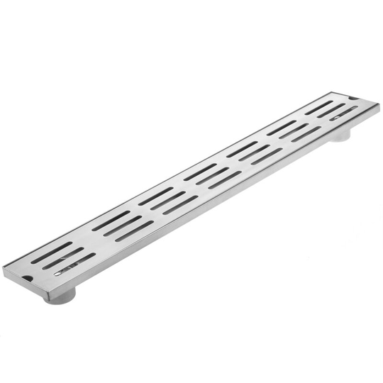 70x10cm floor double drain gutter with matte stainless steel grid - Primematik