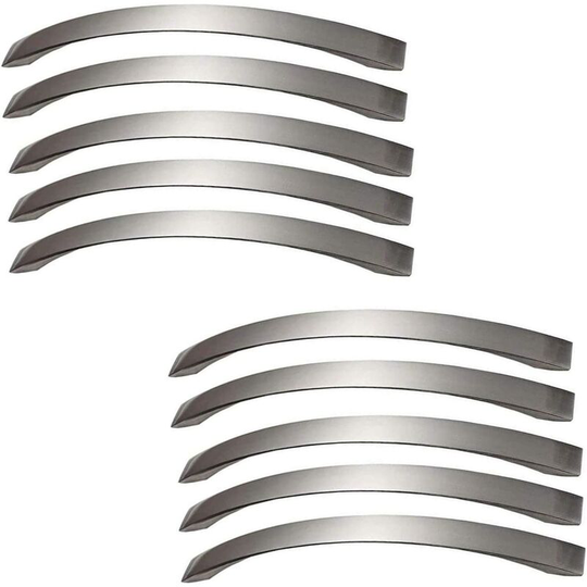 Set of 10 kitchen cabinet handles - chrome- Brushed nickel door handles kitchen handle stainless steel kitchen handle center distance 160mm - Rhafayre