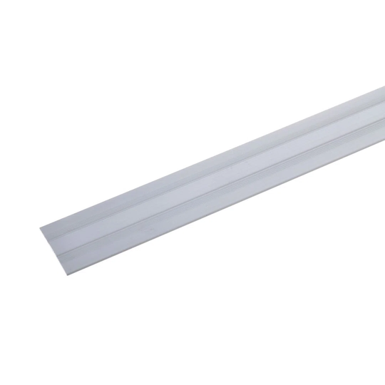 Abduljabbar Metal 0.17 cm Thick x 3 cm Wide x 135 cm Length Overlap Reducer in Silver