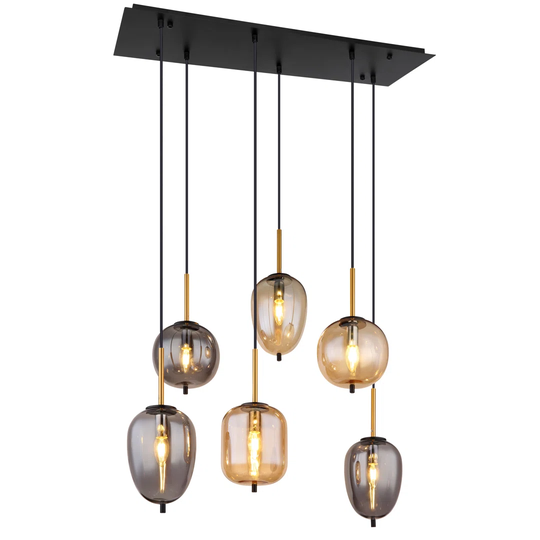 Hajari 6 - Light Kitchen Island Linear Pendant