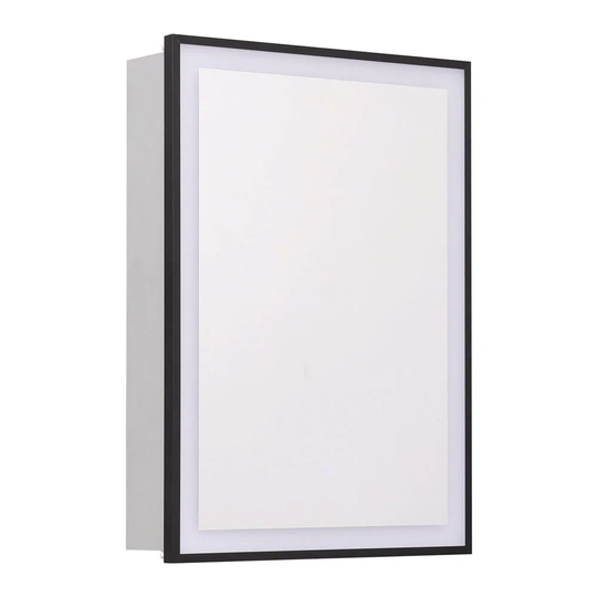 Alexzia 50cm x 70cm Surface Mount Mirror Cabinet with LED Lighting