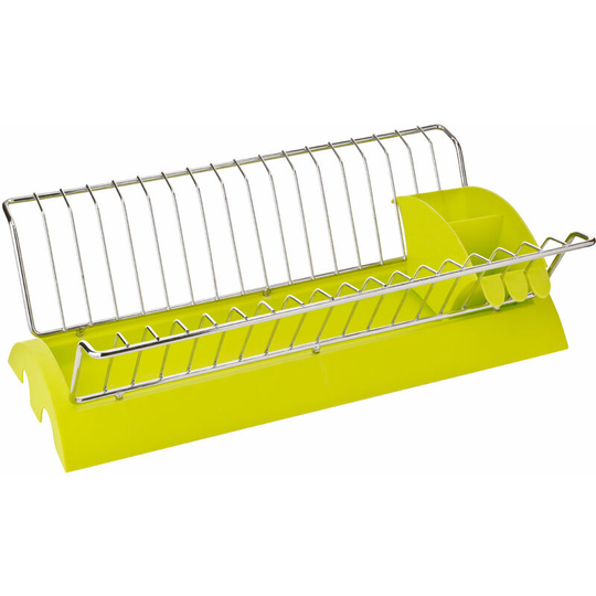 Lime Green Plastic / Chrome Dish Drainer - Premier Housewares