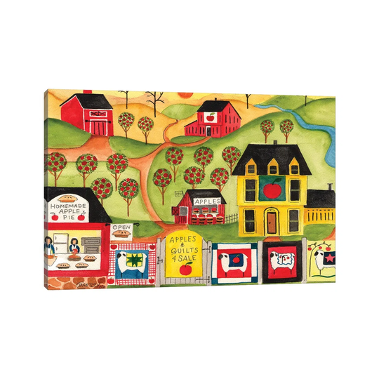 Apples Quilts 4 Sale by Cheryl Bartley - Painting on Canvas