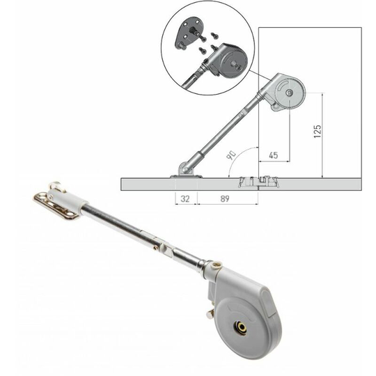 Drop Down Hinges Fixings Brackets Cupboard Caravan Cabinet Door - Size 130mm