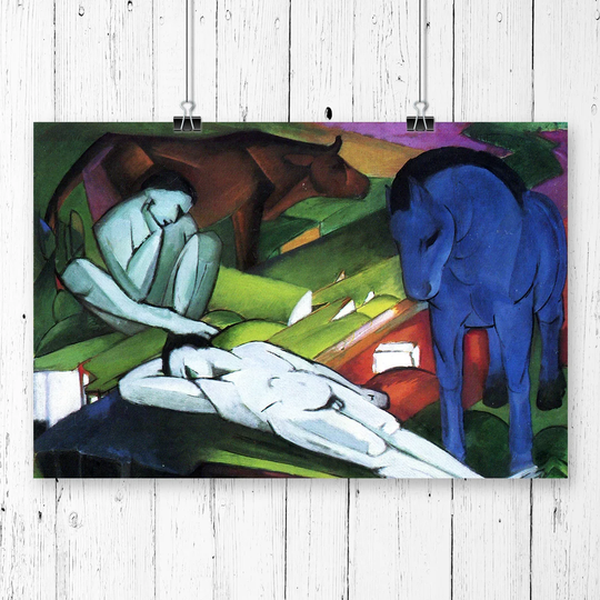 'Shepherds' by Franz Marc Printing Print
