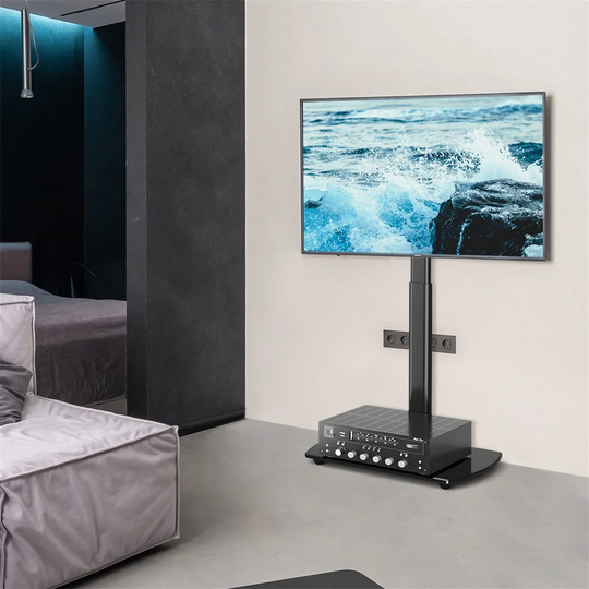 Nolana Black Swivel Floor Stand Mount Holds up to 35 kg.