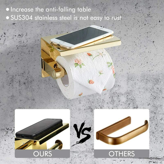 304 Stainless Steel Toilet Roll Holder Wall Mount Hotel Decoration