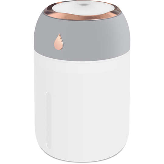 Superseller - 330mL Colorful Mist Humidifier Diffuser Portable 7-color Night Light Quiet usb Humidifier with 2 Mist Modes Cool Mist, Grey - Grey