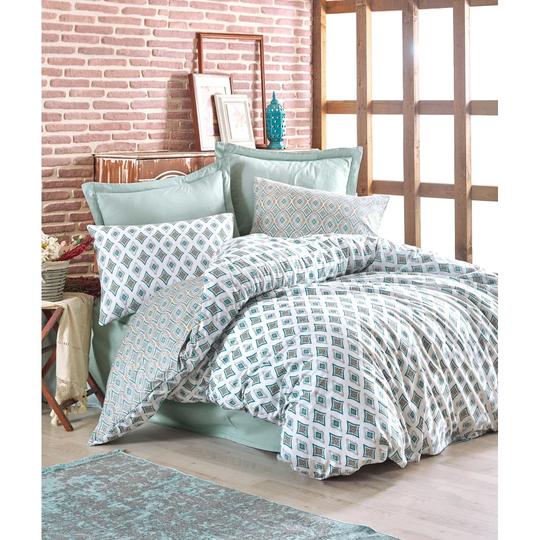 Eliana Petrol Cotton Modern & Contemporary Duvet Cover Set