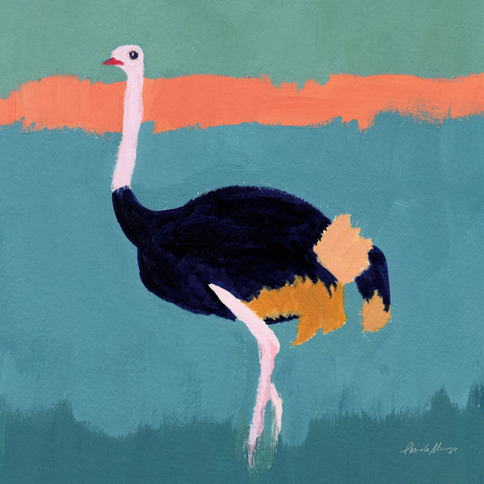 Ostrich by Pamela Munger - Wrapped Canvas Painting