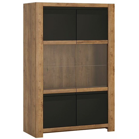 Savana 2 Door Display Cabinet - Brown