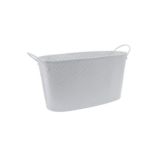Corbeille En Metal Laque Avec Chrevons Metal Bucket