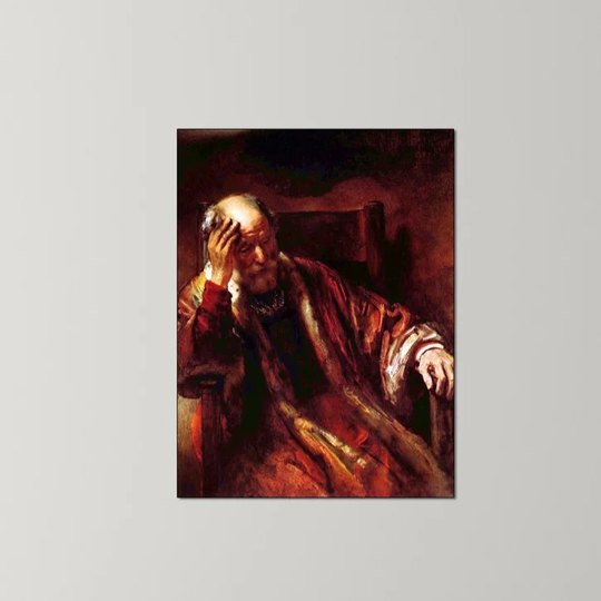 Old Man in the Armchair' by Rembrandt Painting Print