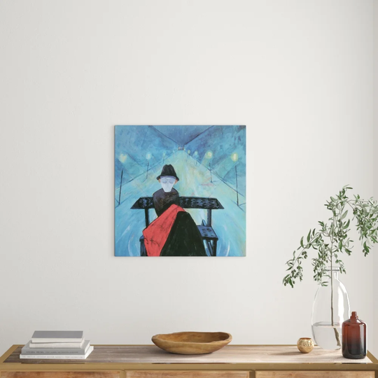 'The Man in the Sleigh' by Walter Gramatte Painting Print
