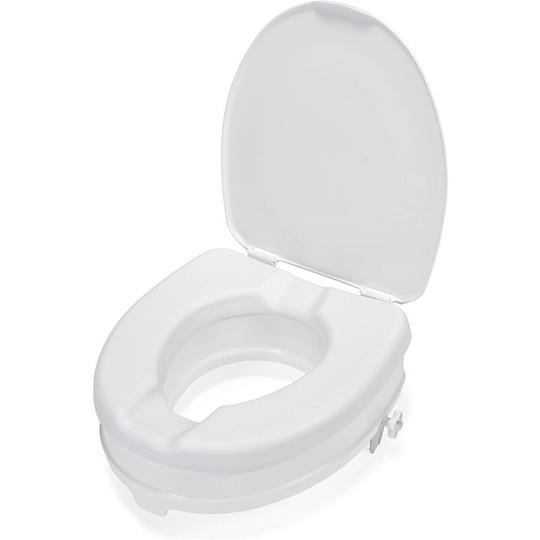 Croydex - Caragh Raised Clamp On Seat White With Lid