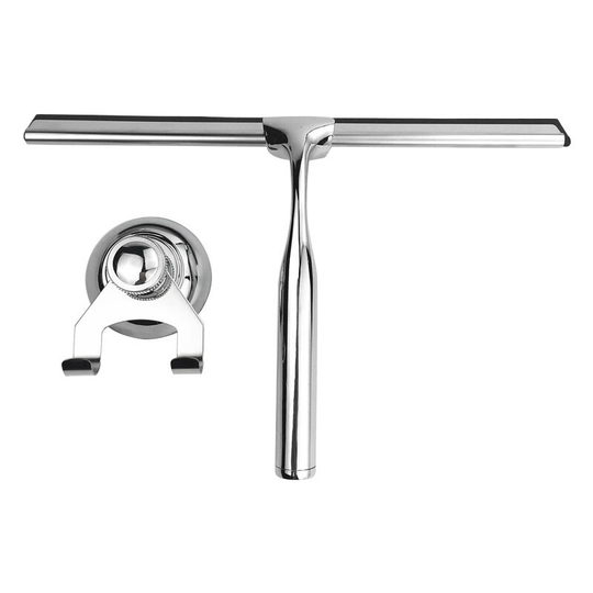 Shower Squeegee Glass Squeegee Stainless Steel Squeegee Shower with Wall Bracket No Drilling for Bathrooms, Mirrors, Car Windows, Kitchens, Tiles16