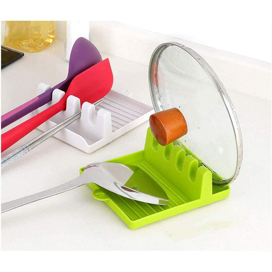 Kitchen Utensil Holder with Drainer, for Multiple Cutlery, Heat Resistant Spoon Holder, Non-Slip, bpa Free, for Ladle, Tongs and Other Cutlery, 2pcs