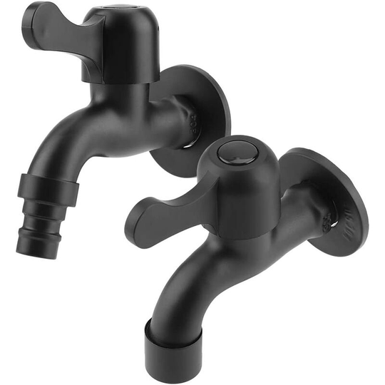 Betterlifegb - Stainless Steel Faucet, 304 Black Stainless Steel Wall Mount Faucet for Bathroom Faucet (# 1)