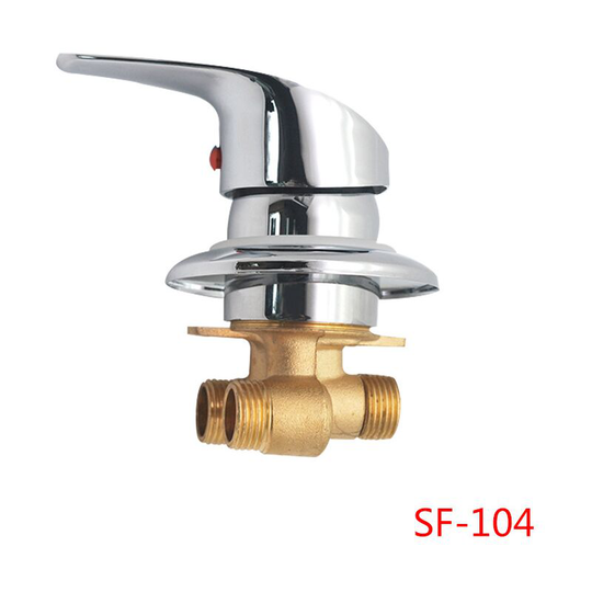 Shower Cabin Mixer Tap Brass Shower Faucet Chrome Outlet Diverter Shower Mixer Tap G1/2 Inch Connector Cold And Hot Water Shower Mixer For (SF-104)
