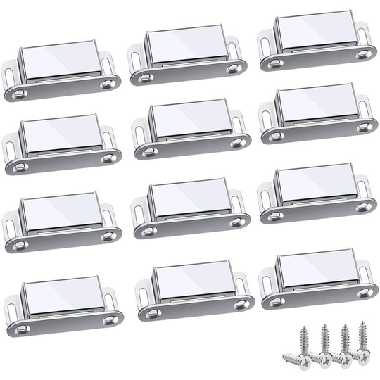 Soekavia - Magnetic Latch, 12 Pieces Magnets Magnetic Latch Cupboard Strong Magnet Heavy Duty Up to 6kg, For Drawers Magnetic Shower Door Cabinet