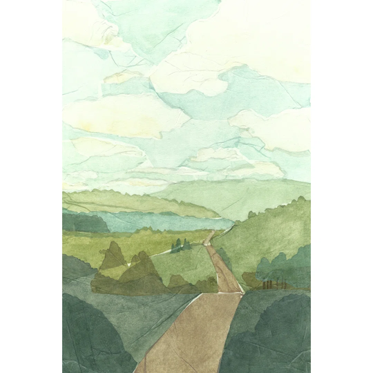 Countryside Collage I - Wrapped Canvas Painting