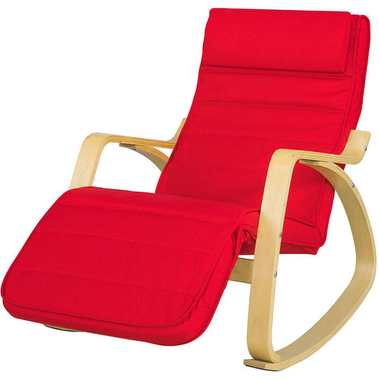 Sobuy - Armchair Rocking Nursing Chair Recliner Adjustable Footrest & Removable Cushion Monther's Choice,FST16-R