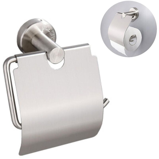 Stainless Steel Toilet Paper Holder Wall Mounted Tissue Roll Holder(Matte)