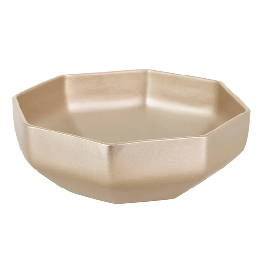 Champagne Ceramic Bowl 28x28x9 Cm