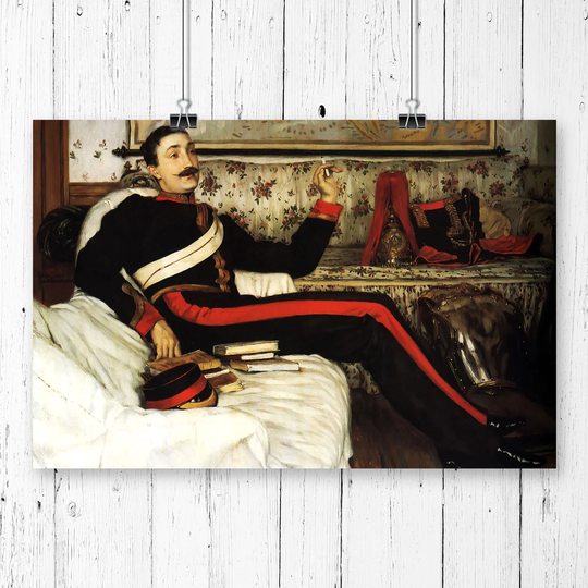 'Colonel Frederick Gustavus Barnaby' by James Tissot Painting Print