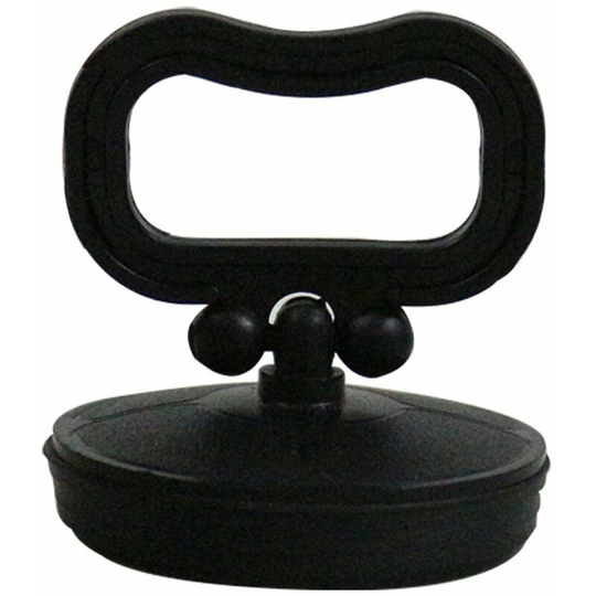 Universal drain plug for drains from 49 to 51 mm, black