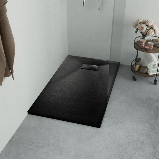 Shower Base Tray smc Black 90x80 cm - Black