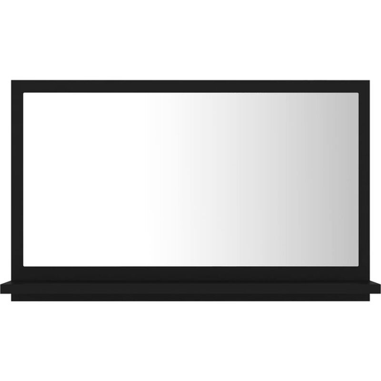 Vidaxl - Bathroom Mirror Black 60x10.5x37 cm Engineered Wood Black