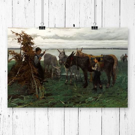 'Boys Herding Donkeys' by Willem Maris Graphic art