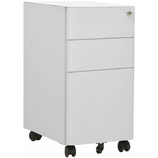 Mobile File Cabinet Light Grey 30x45x59 cm Steel Vidaxl Grey